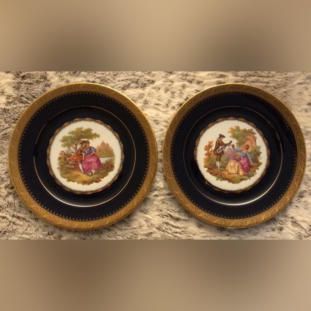 Set of 2 Limoges plates